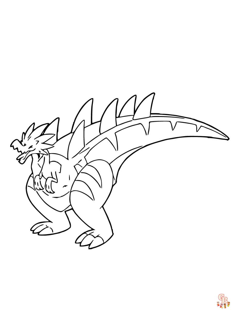 Dracozolt coloring page