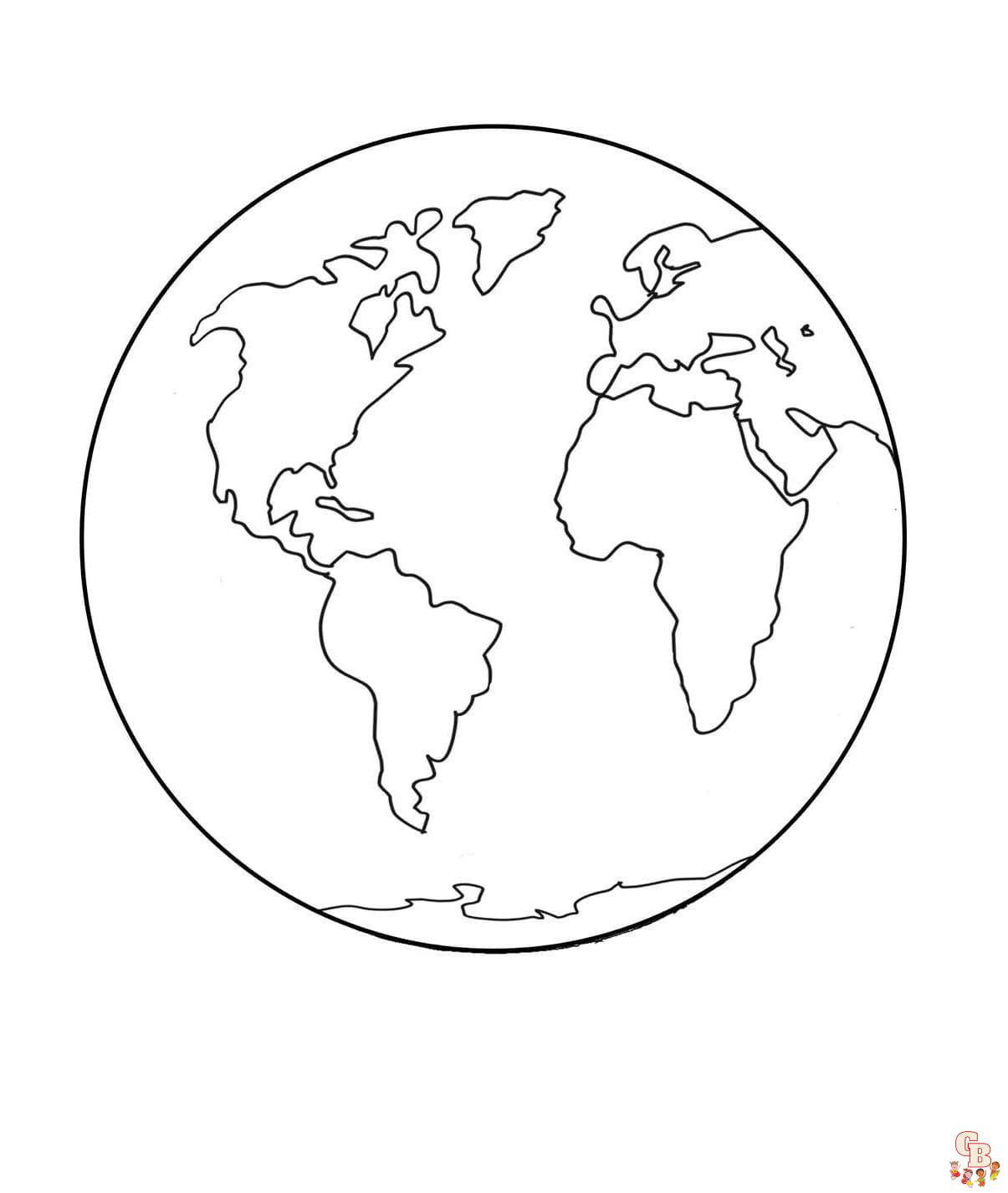 Earth coloring pages free