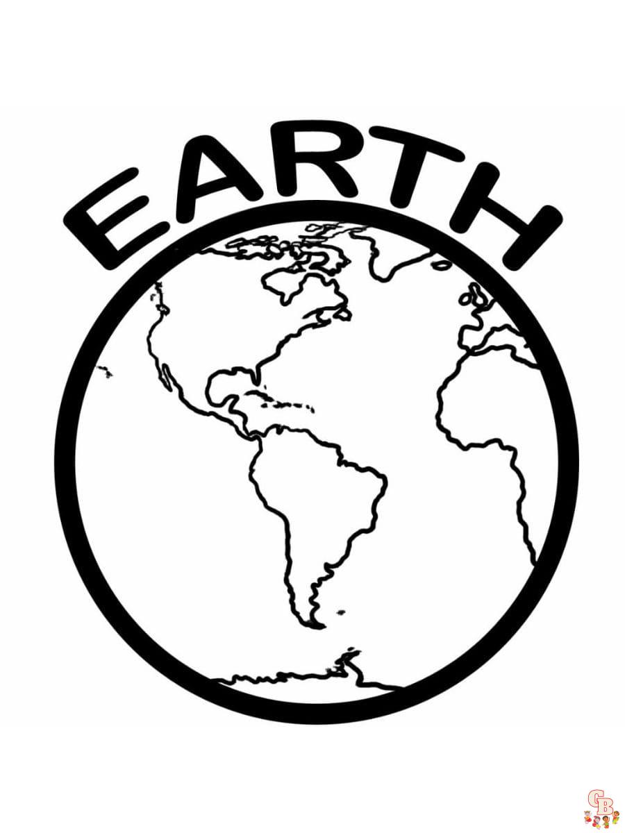 Earth coloring pages