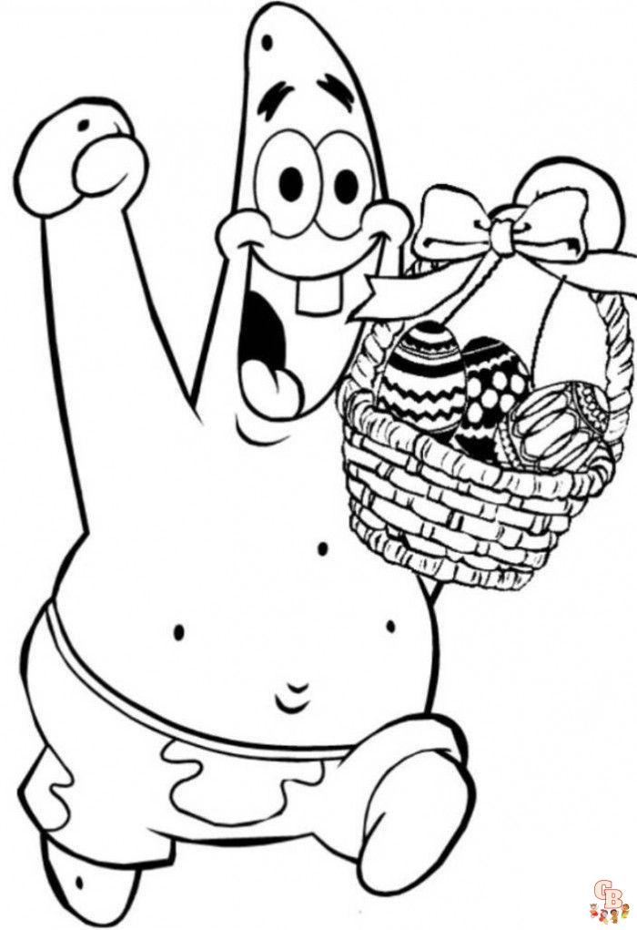 Easter Spongebob Coloring sheets