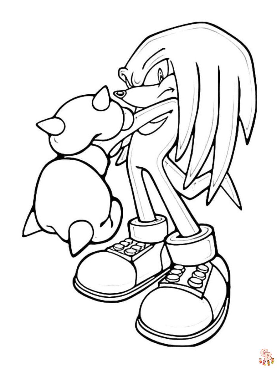 Easy Knuckles Coloring Pages