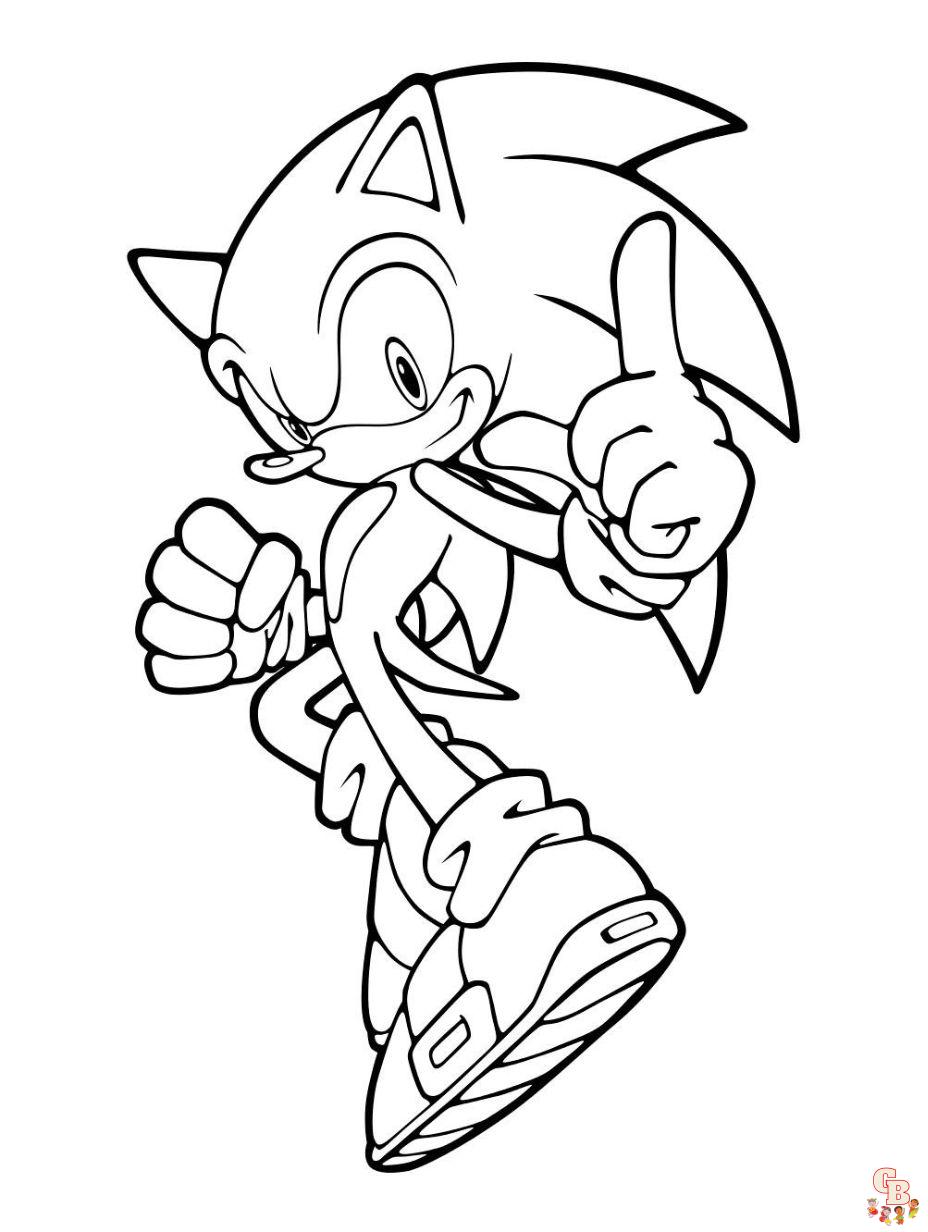 Easy Sonic Coloring Pages Printable