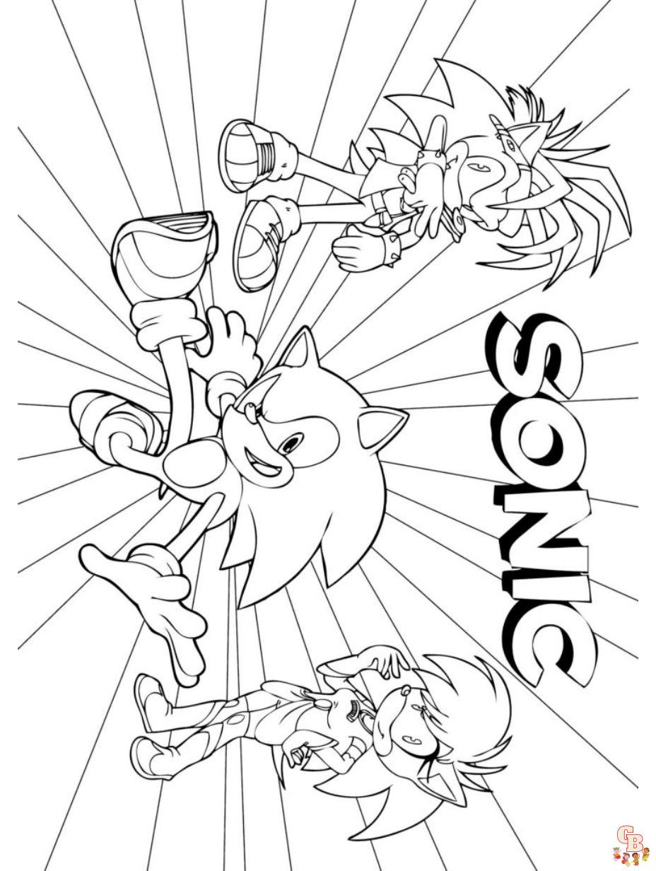 Easy Sonic and Friends Coloring Pages