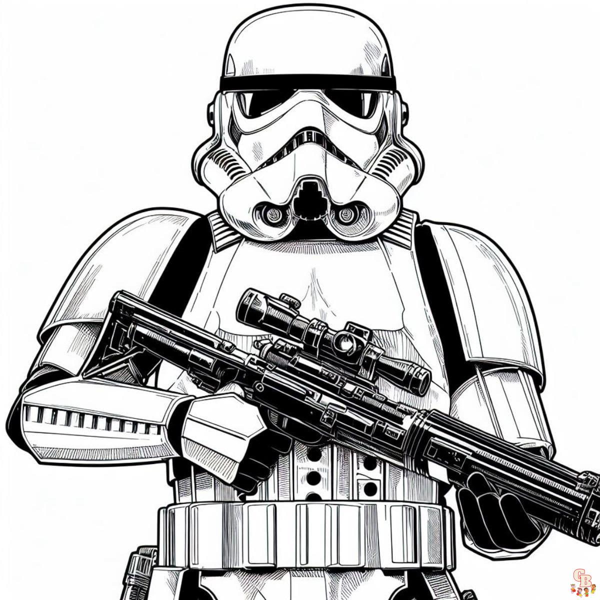 Easy Stormtrooper Coloring Pages