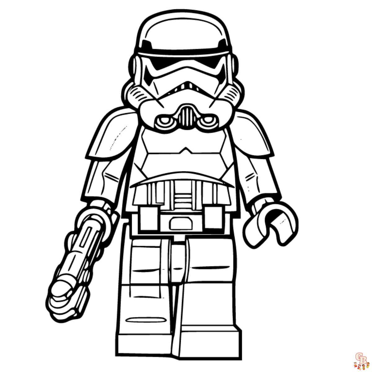 Easy Stormtrooper Lego Coloring Pages