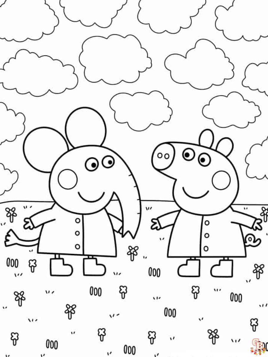 Emily Elephant Coloring Page
