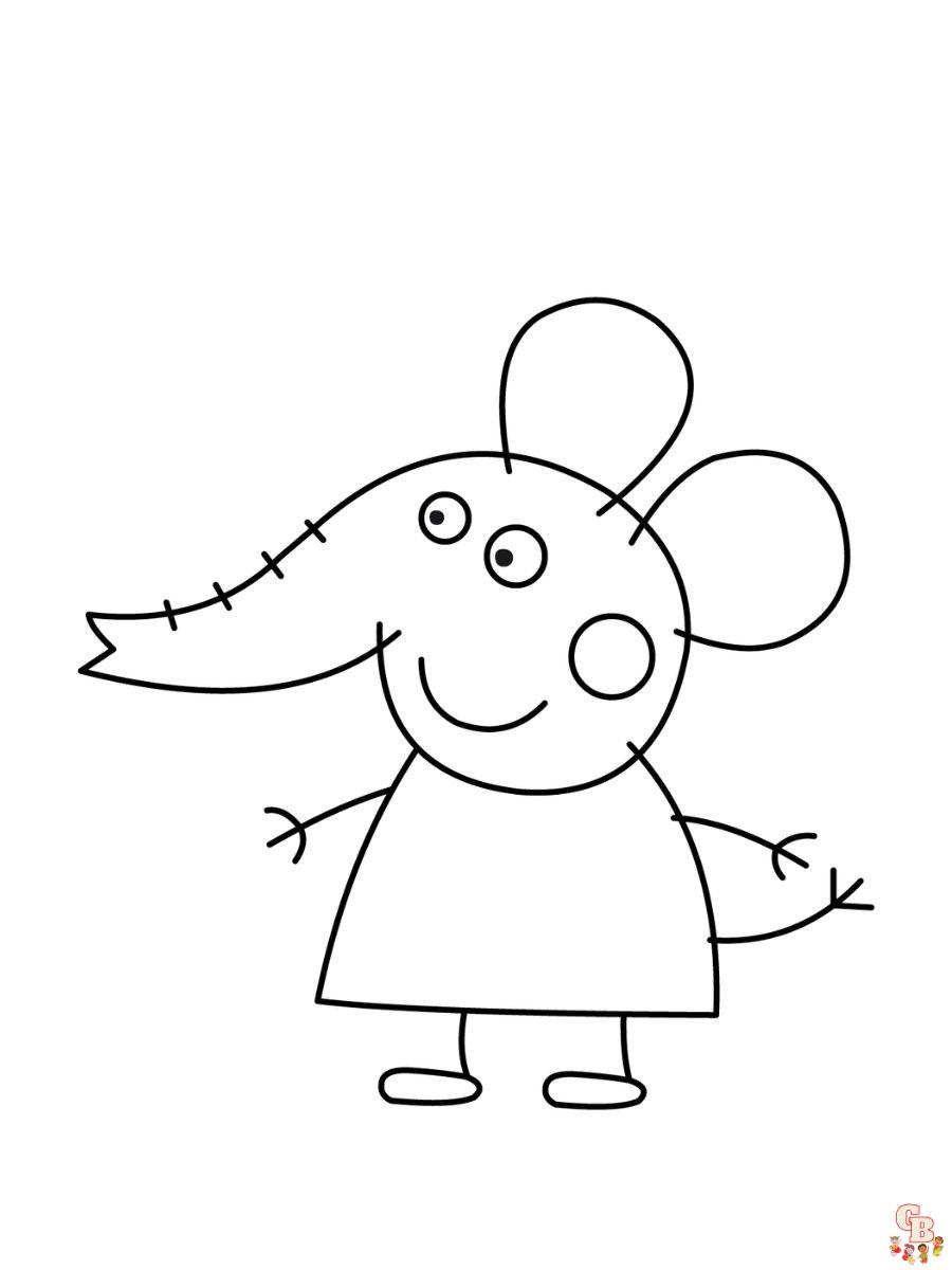 Emily Elephant Coloring Pages free