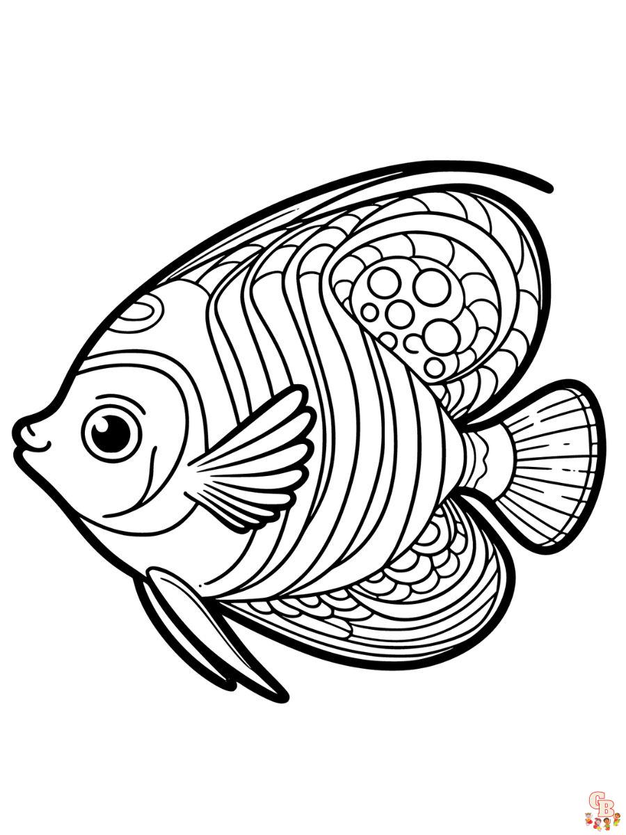 Emperor Angelfish Coloring Pages