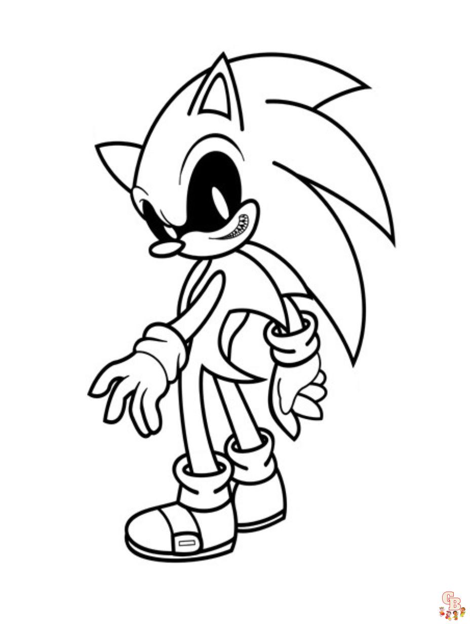 Evil Sonic Coloring Pages