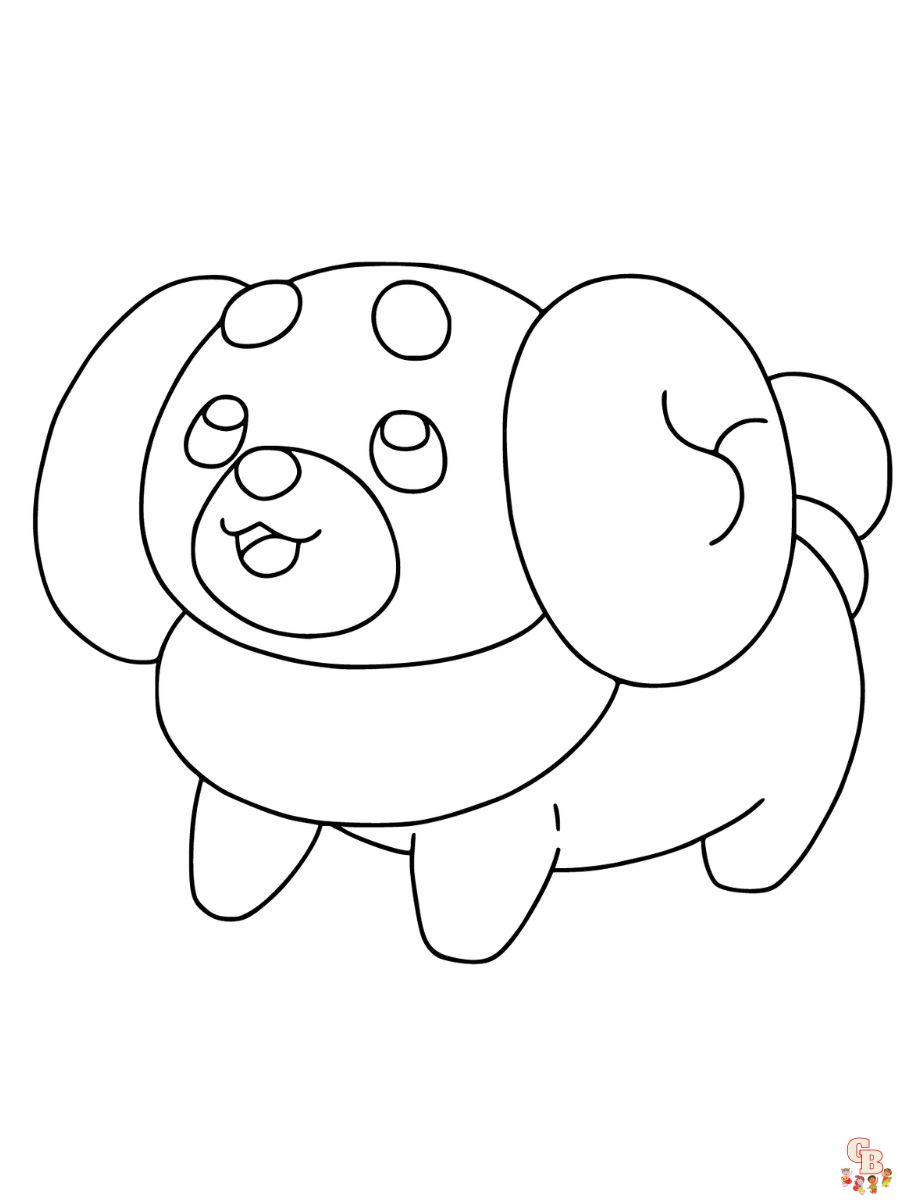 Fidough coloring page