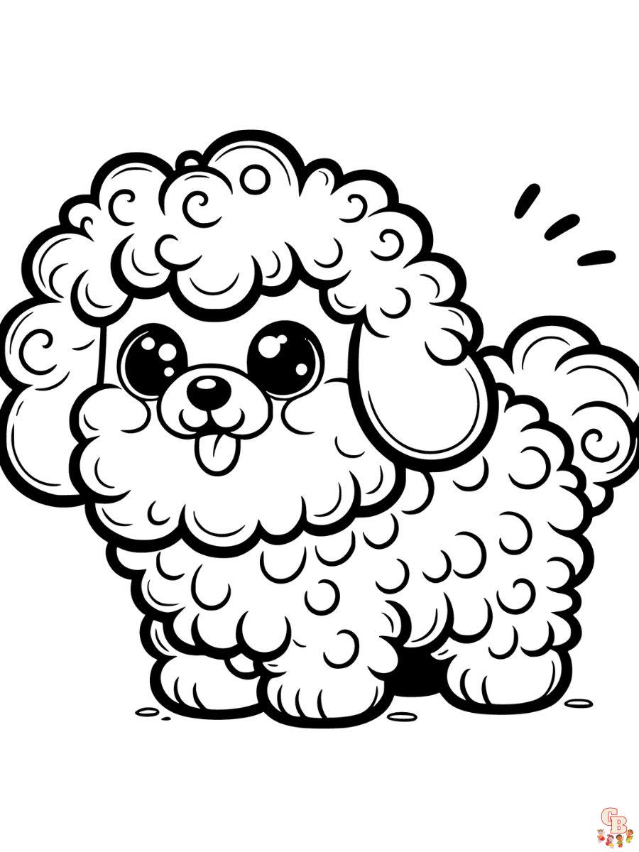 Fluffy Dog Coloring Pages Free