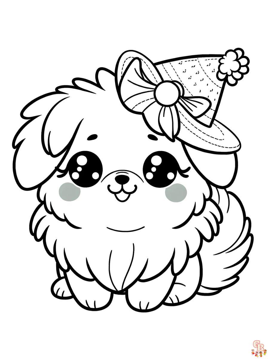 Fluffy Dog Coloring Pages