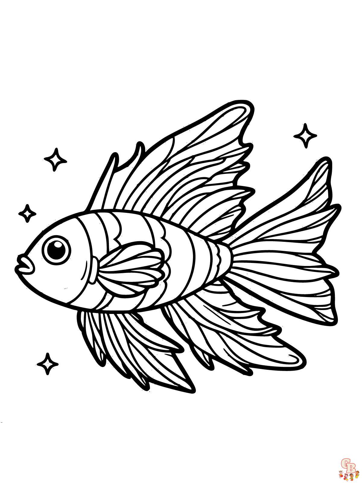 Flying Fish coloring pages printable