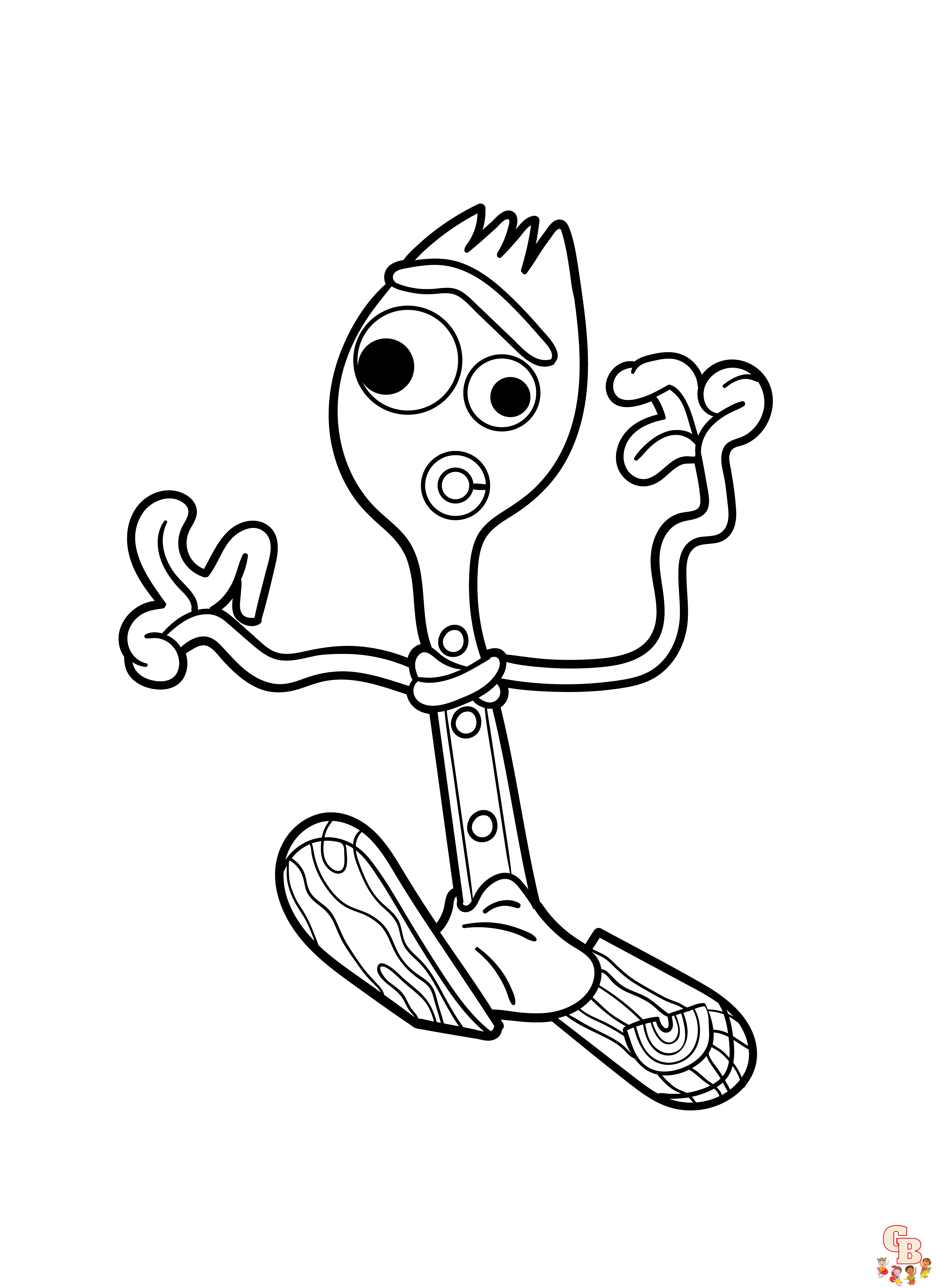 Forky coloring pages free