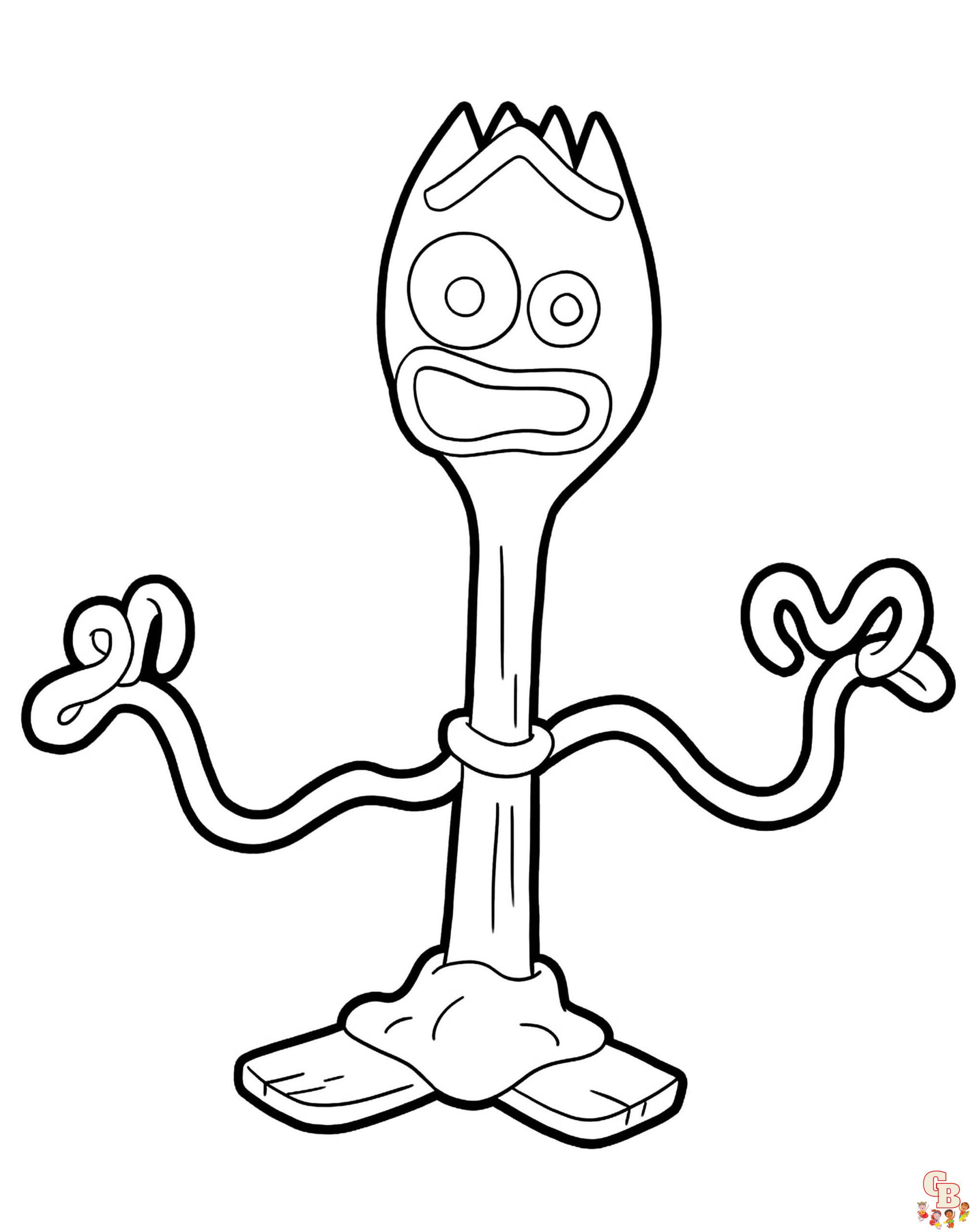 Forky coloring pages printable free