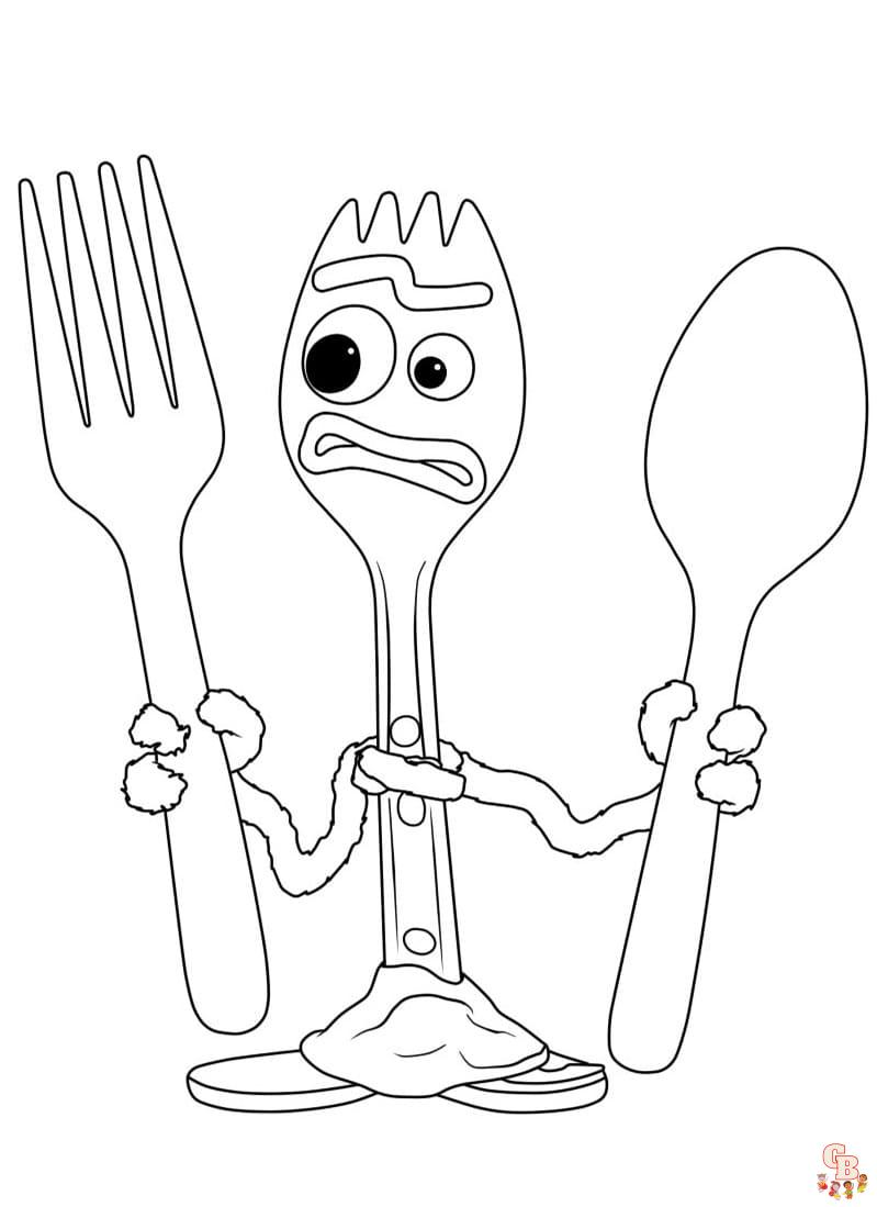 Forky coloring pages printable