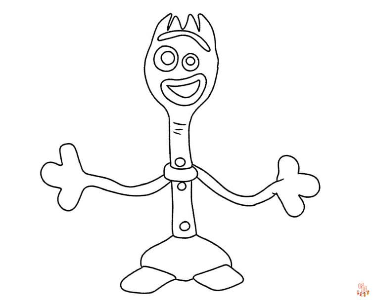 Forky coloring pages to print