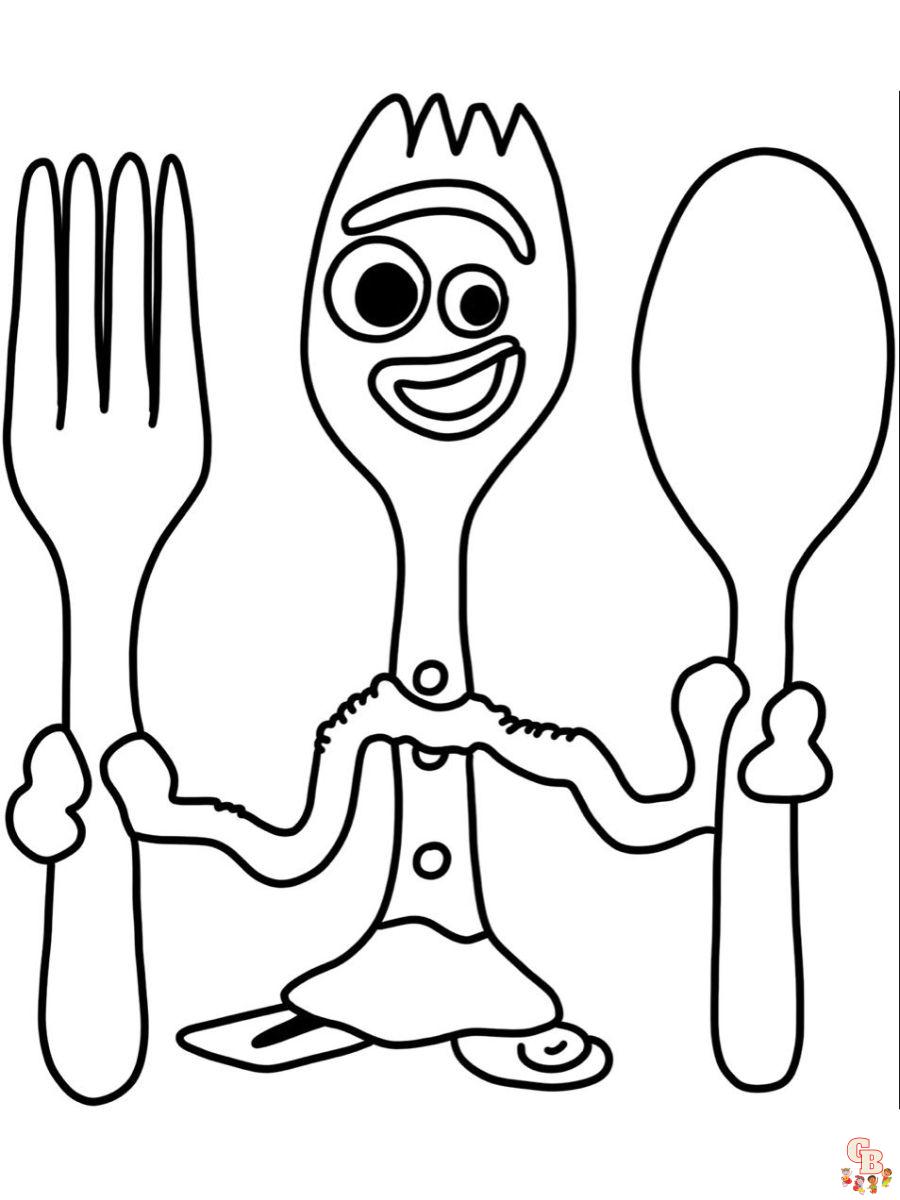 Forky toy story coloring pages