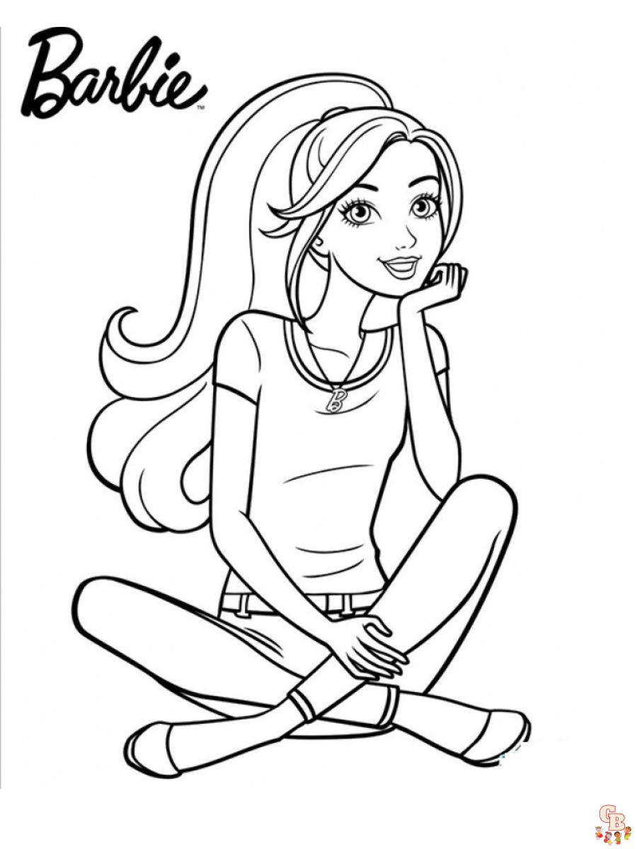 Free Barbie coloring pages