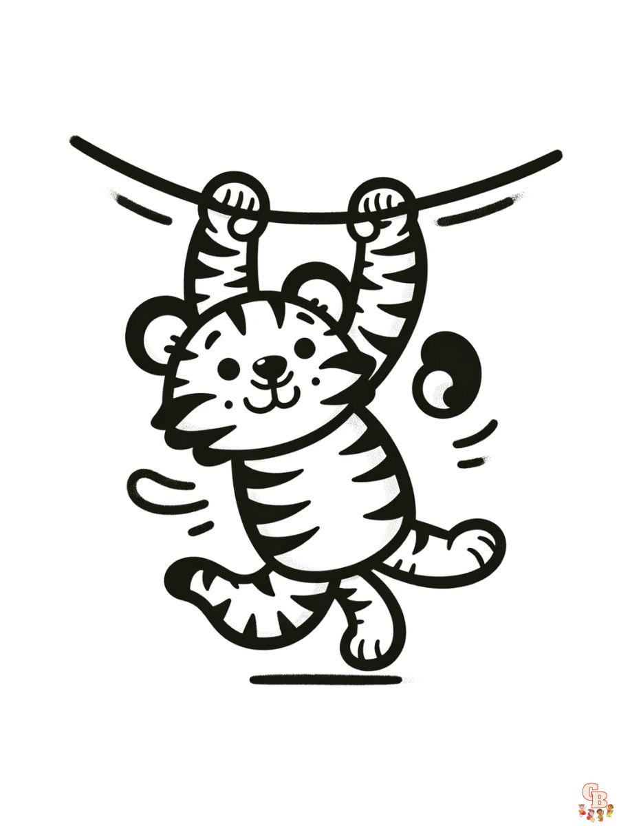 Free Circus Tiger Coloring Pages