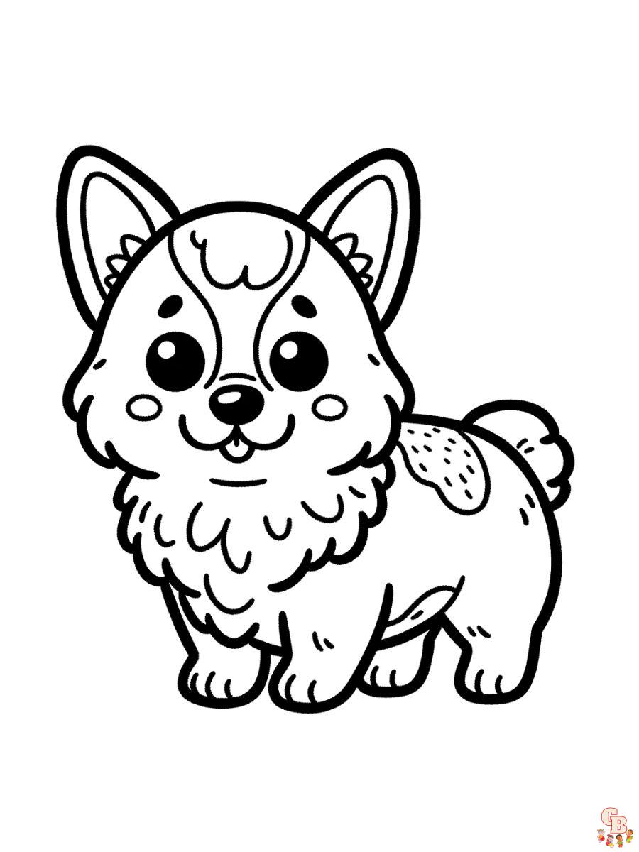 Free Corgi Dog Coloring Pages