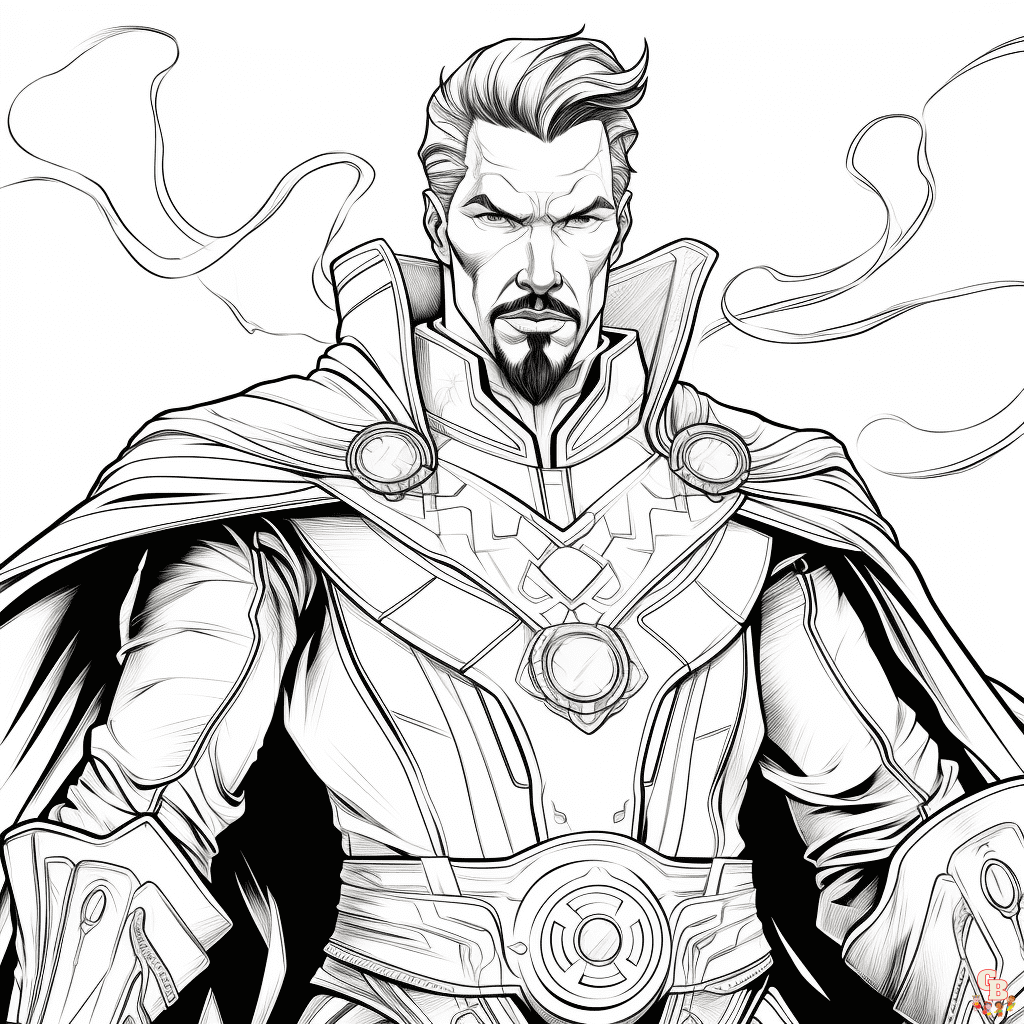 Free DR Strange coloring pages for kids