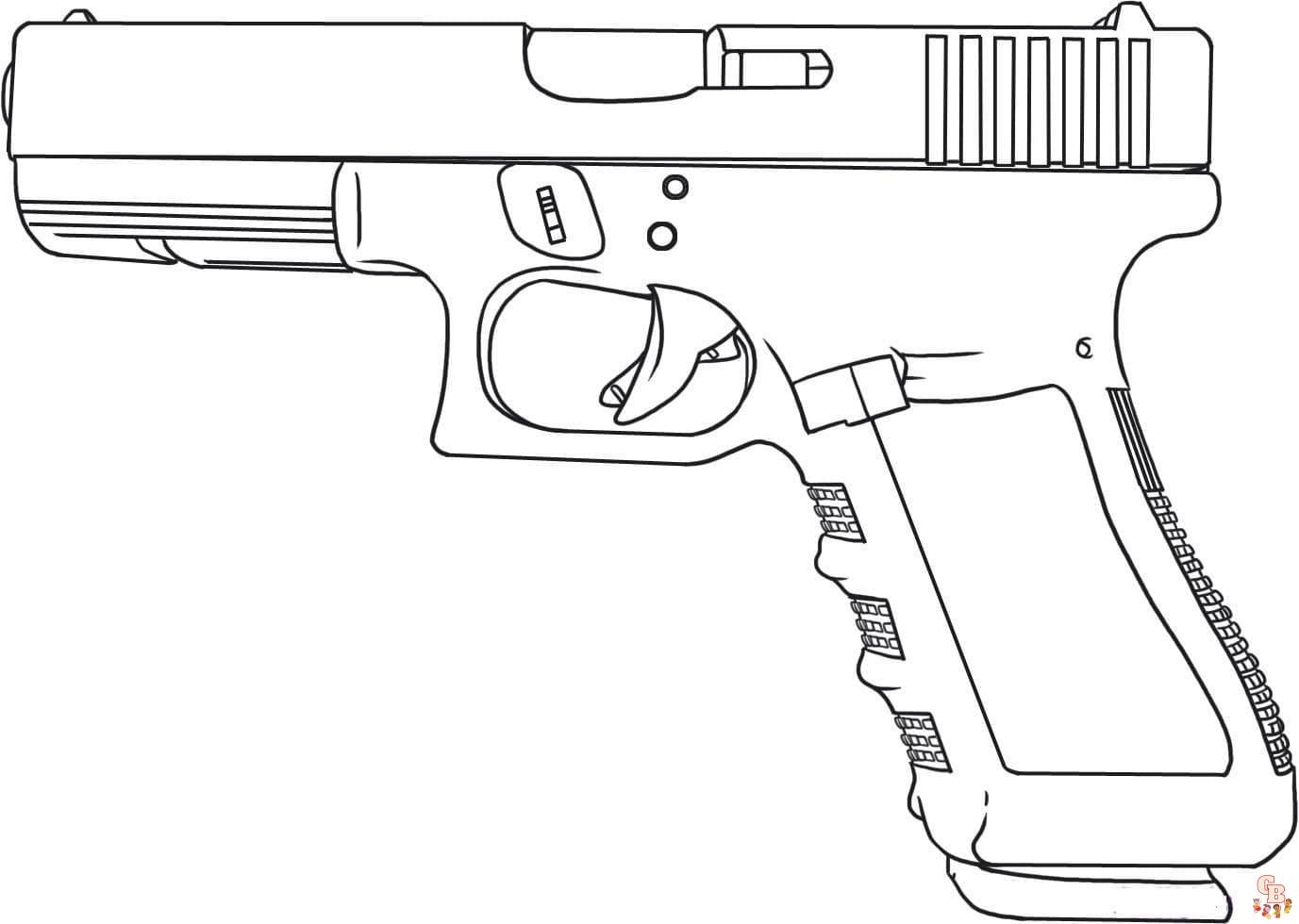 Free Guns coloring pages for kids