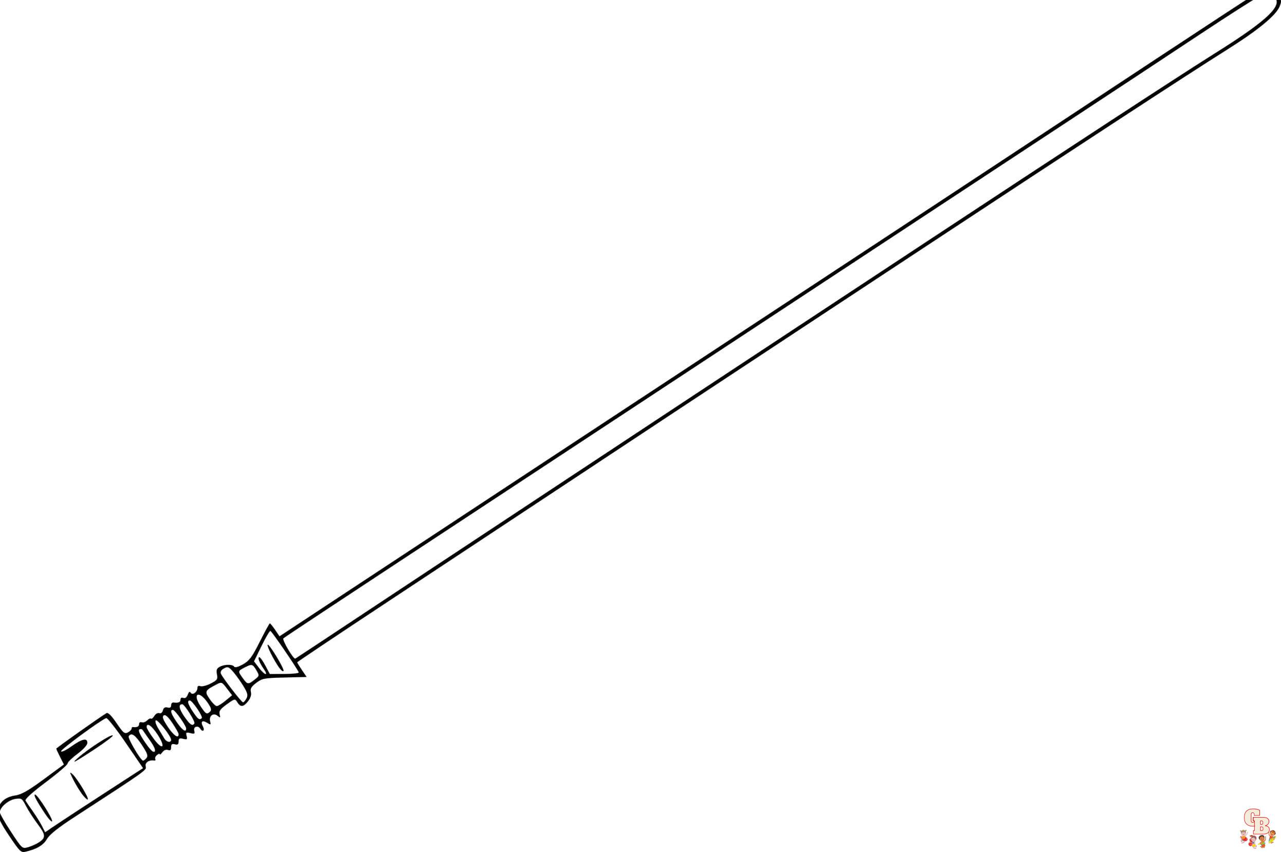 Free Lightsaber coloring pages for kids