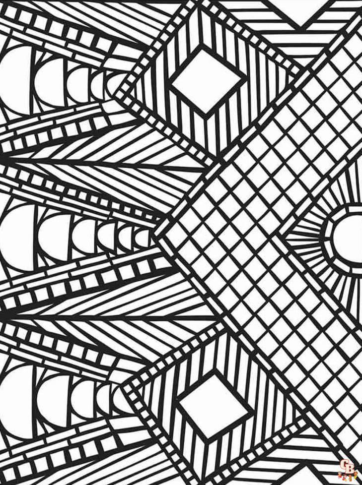 Free Mosaic coloring pages for kids