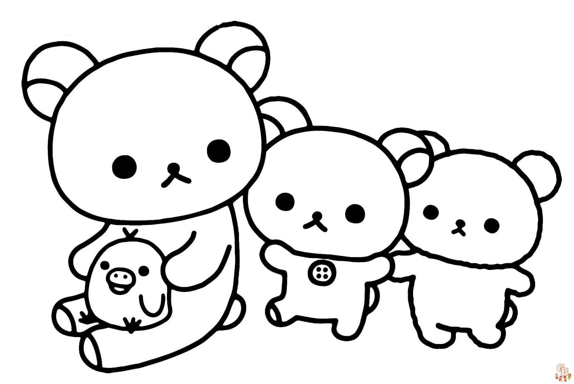 Free Rilakkuma coloring pages for kids