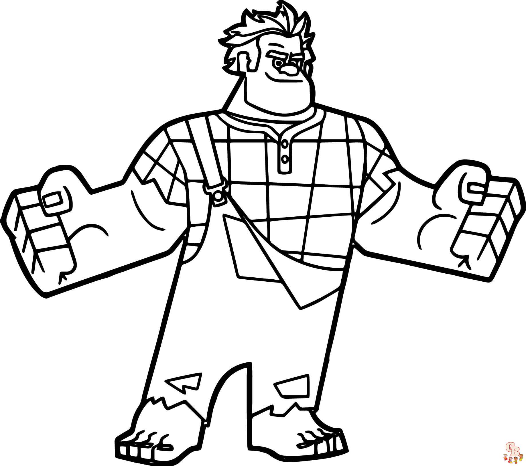 Free Wreck It Ralph coloring pages for kids