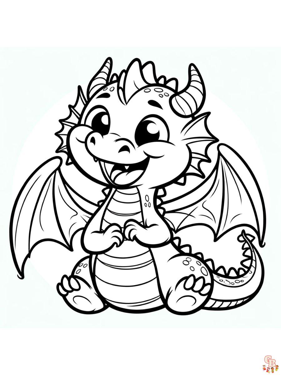 Free dragon coloring pages for kids