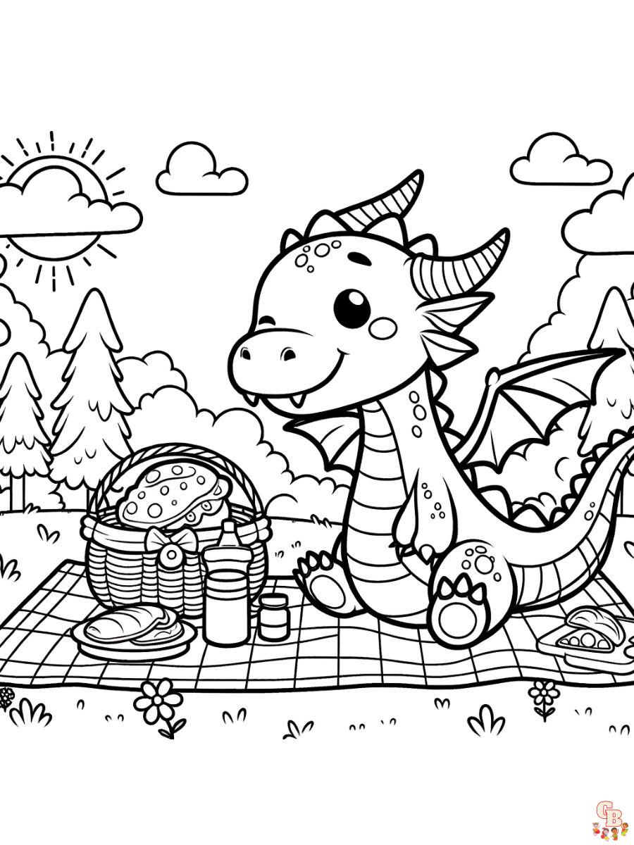 Free dragon coloring pages