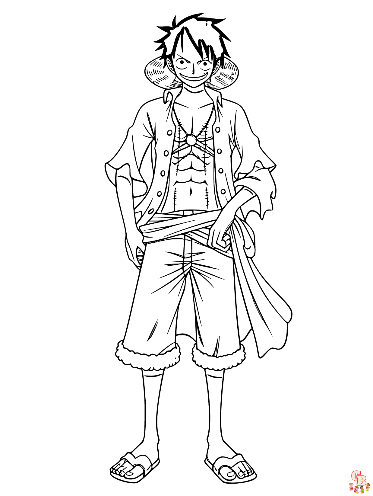 Free luffy coloring pages for kids