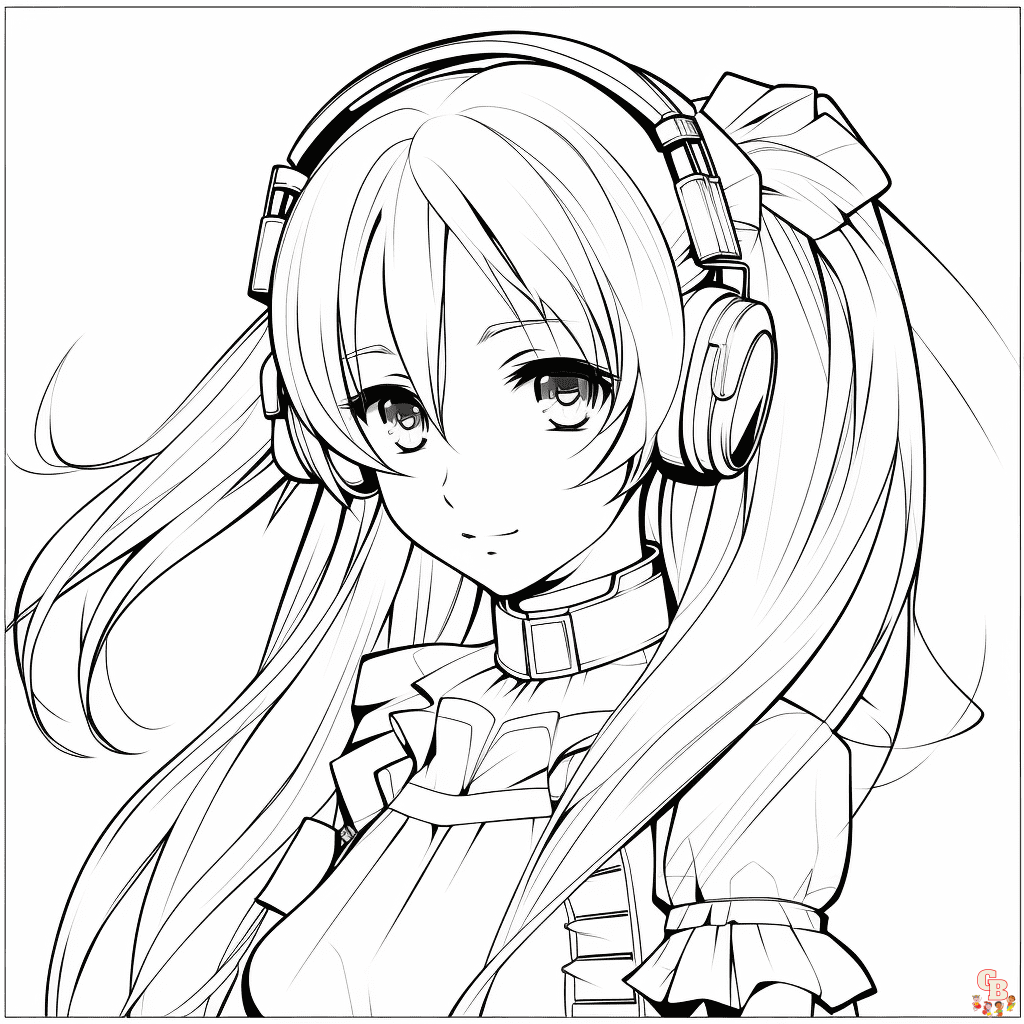 Free miku coloring pages for kids