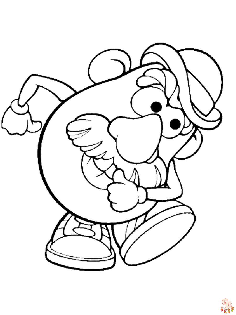 Free mr potato head coloring pages printable