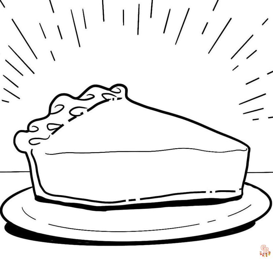 Free pie coloring pages for kids