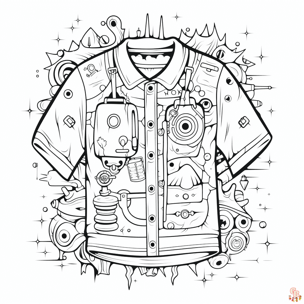 Free shirt coloring pages for kids