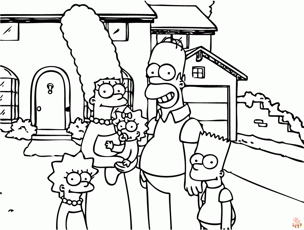 Free the simpsons coloring pages for kids