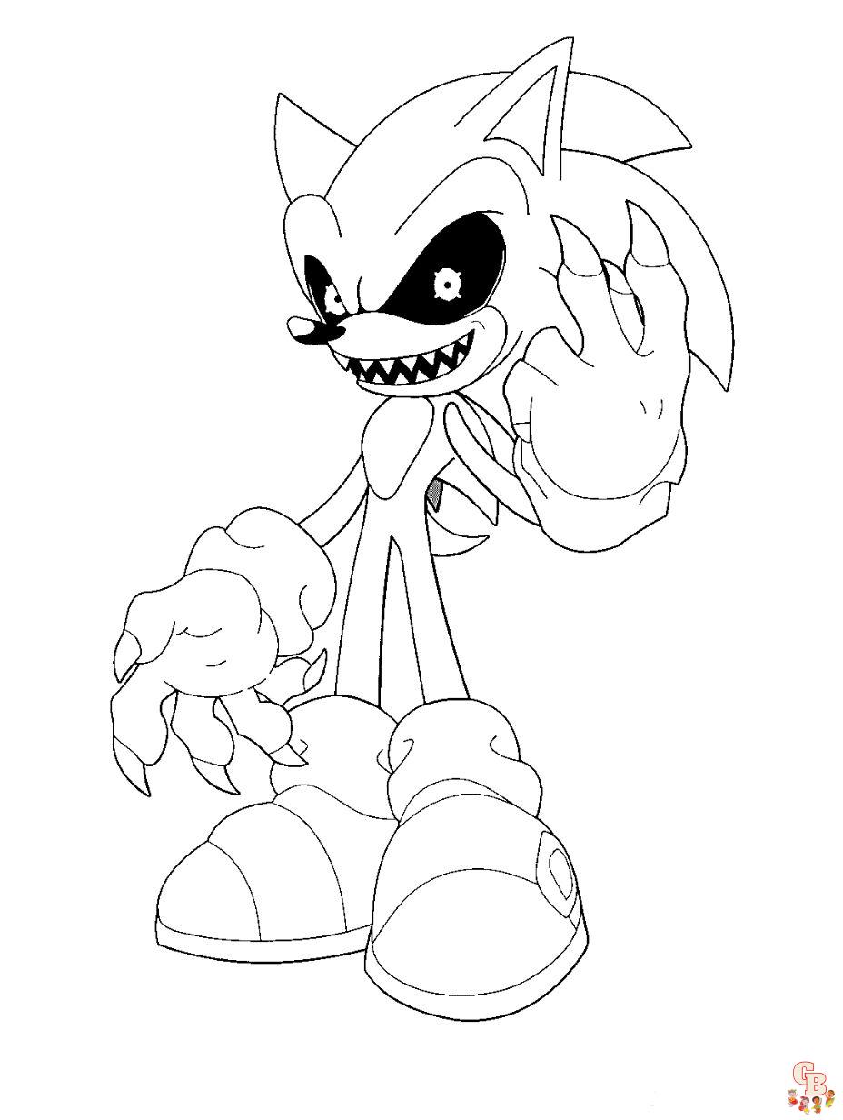 Gangster Evil Sonic Coloring Pages