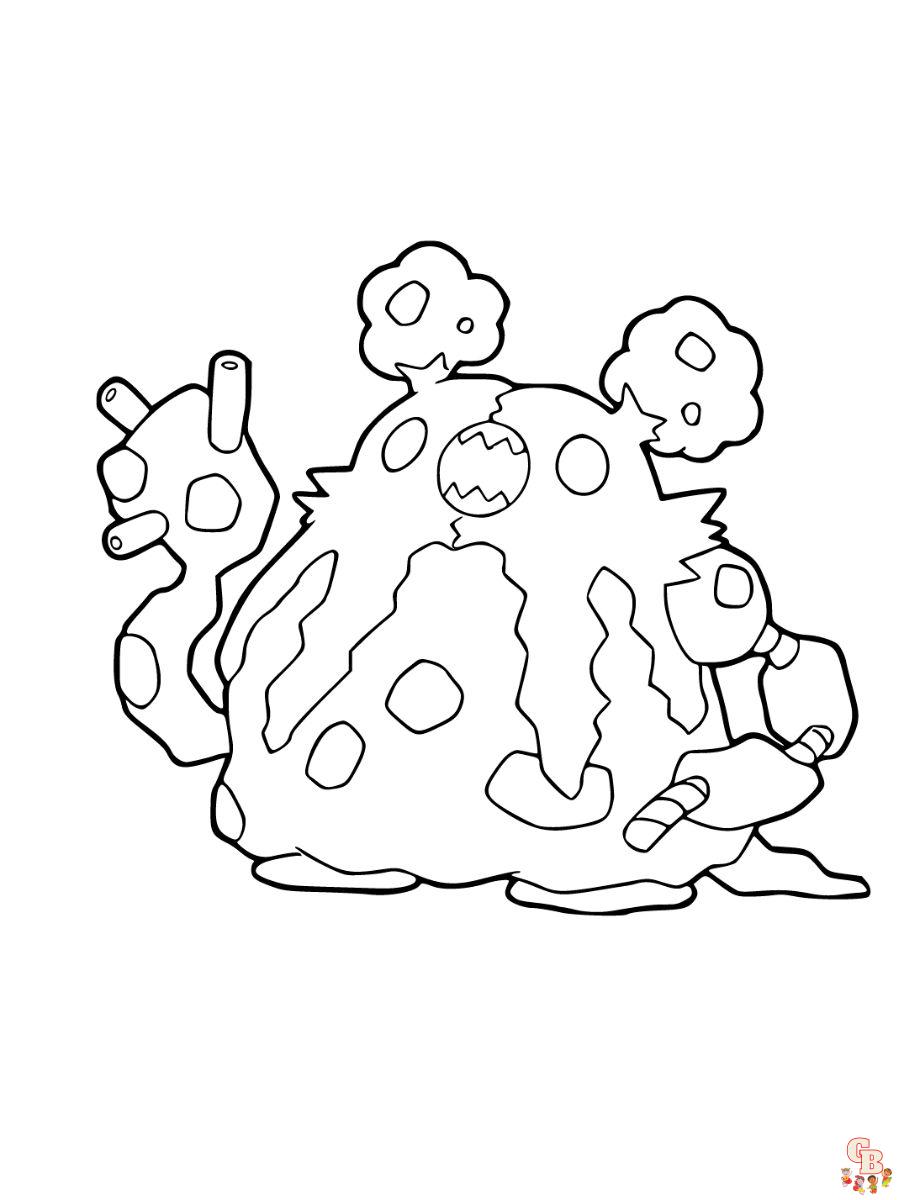 Garbodor coloring page