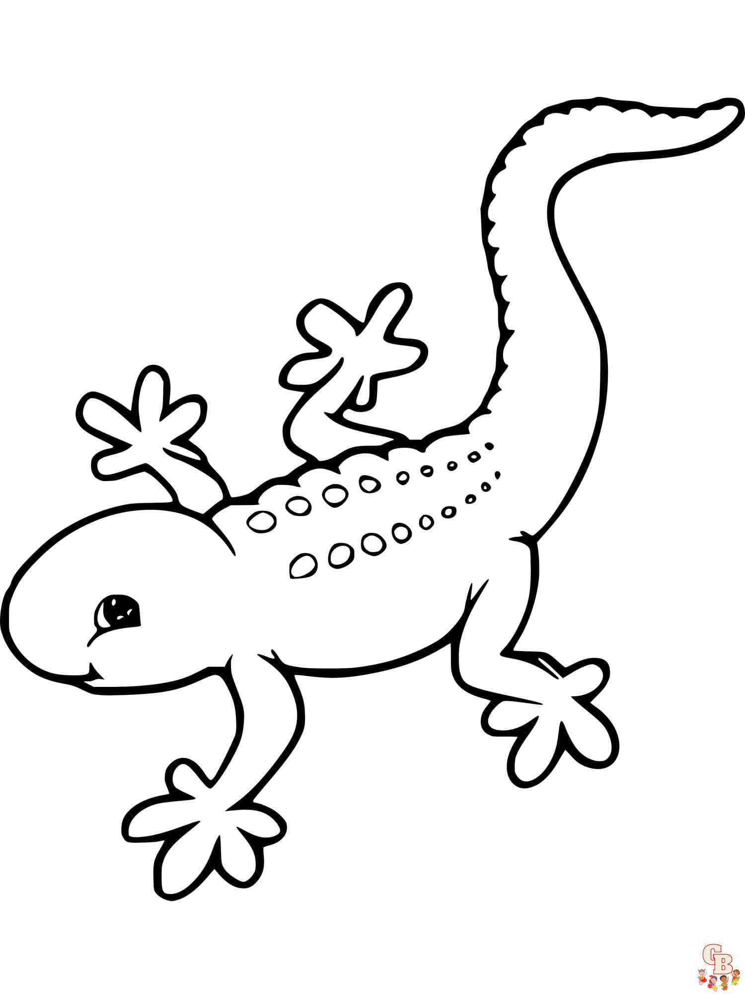 Gecko coloring pages printable free