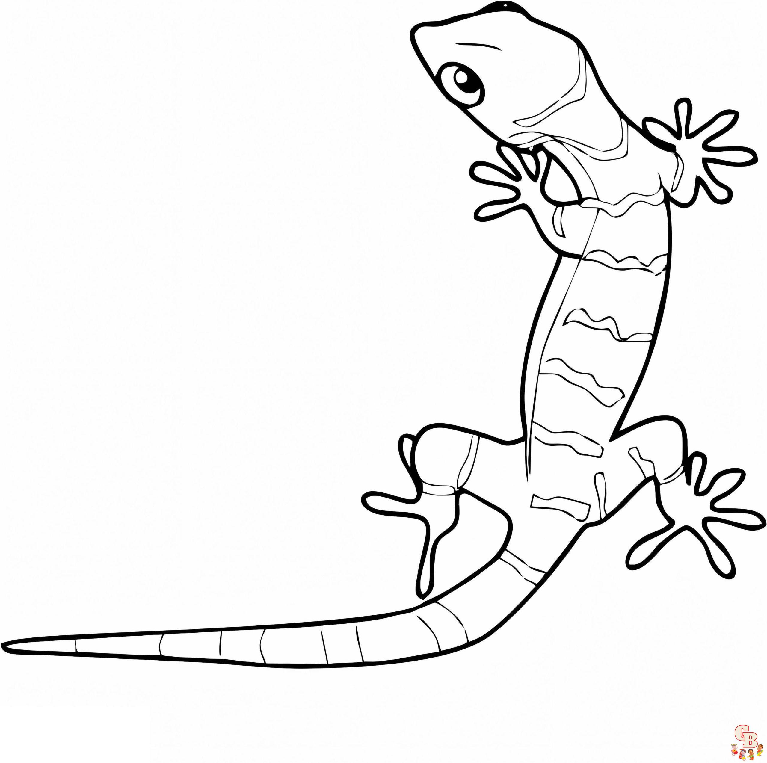 Gecko coloring pages to print