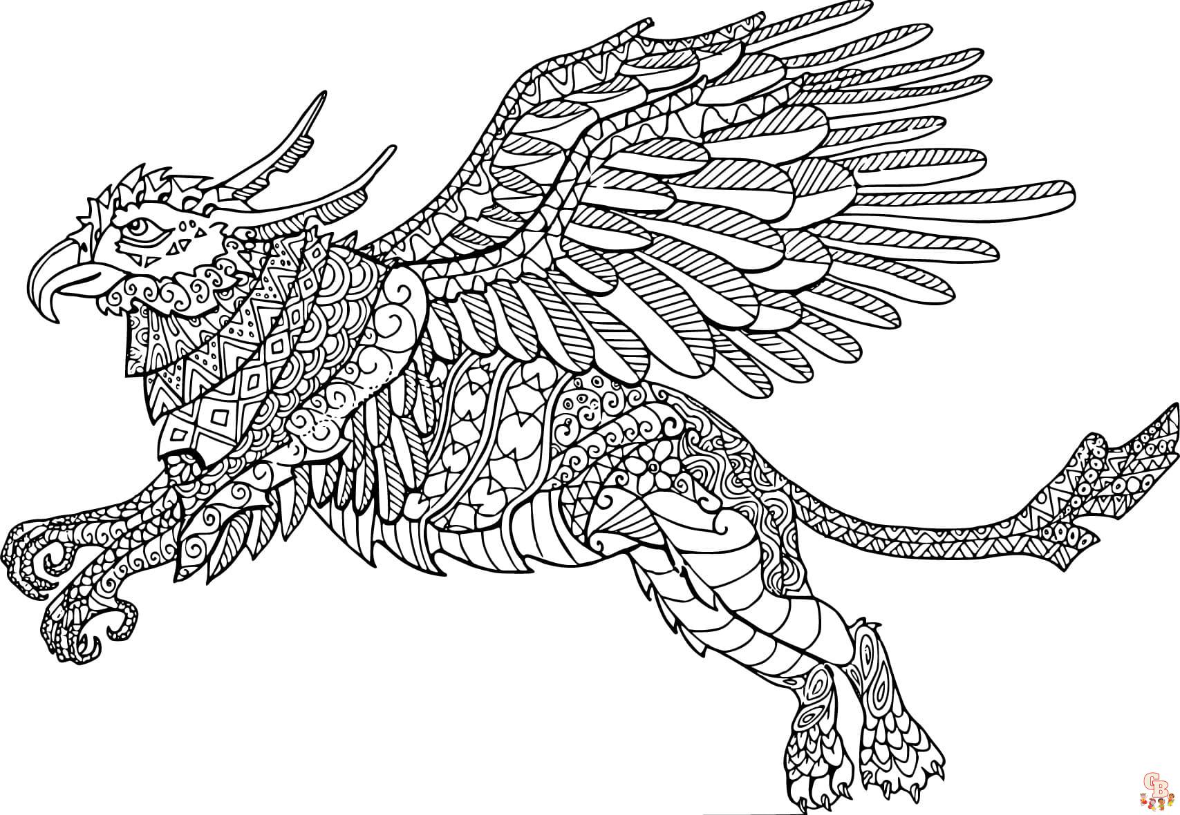 Griffin coloring pages free