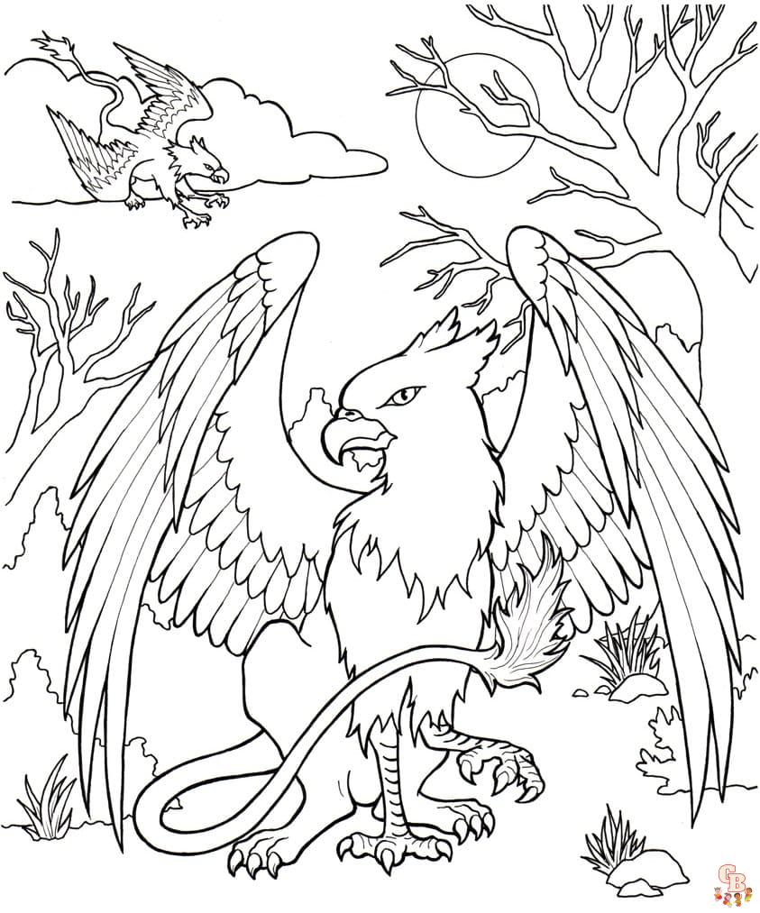 Griffin coloring pages printable