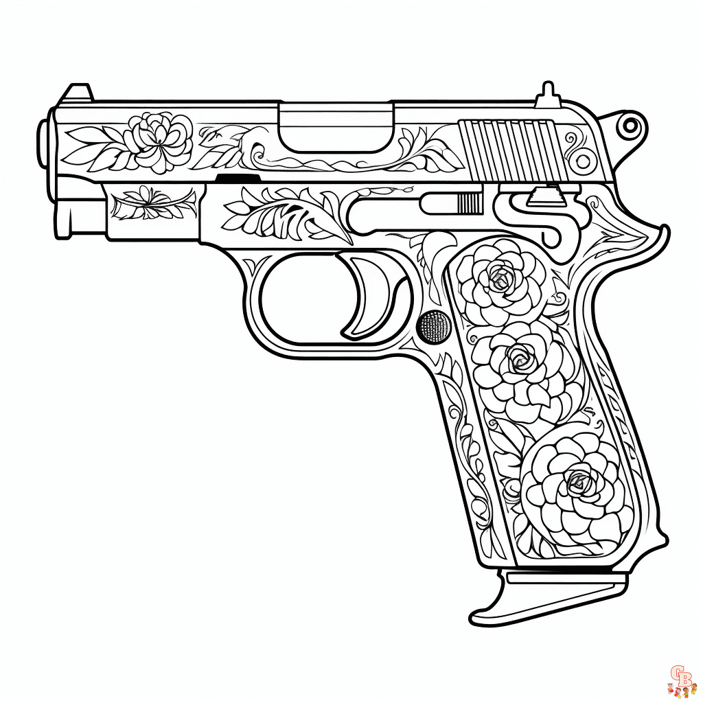 Guns Coloring Sheets