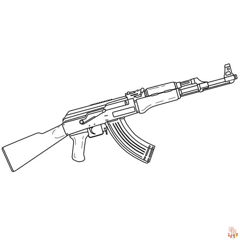 Guns coloring pages free