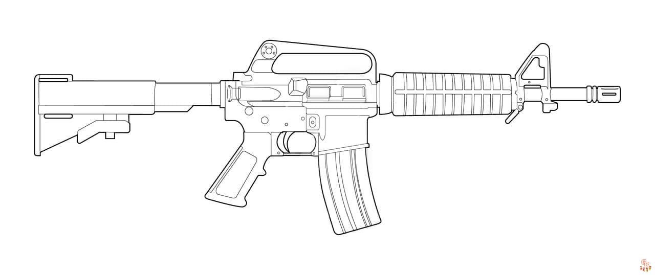 Guns coloring pages to print