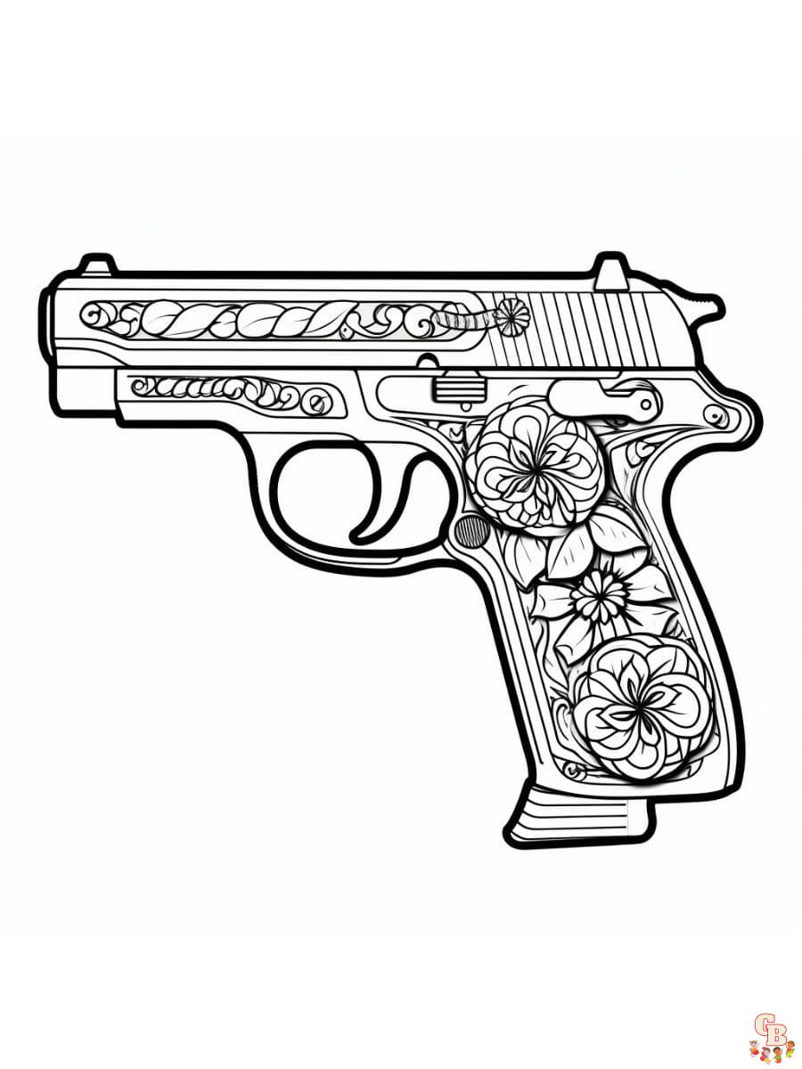 Guns coloring pages