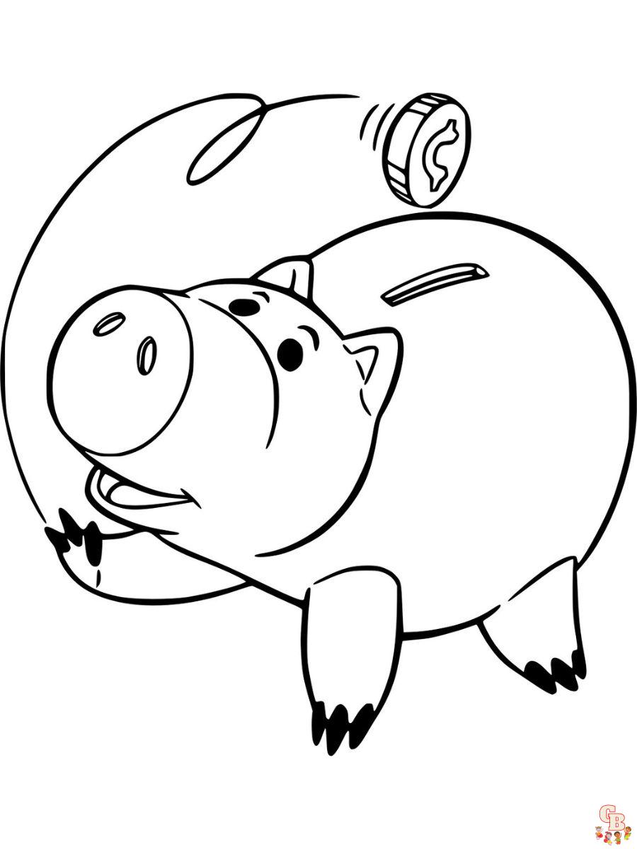 Hamm toy story coloring pages